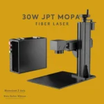 Precision 30W JPT MOPA fiber laser marking machine with adjustable pulse duration for specialized engraving.