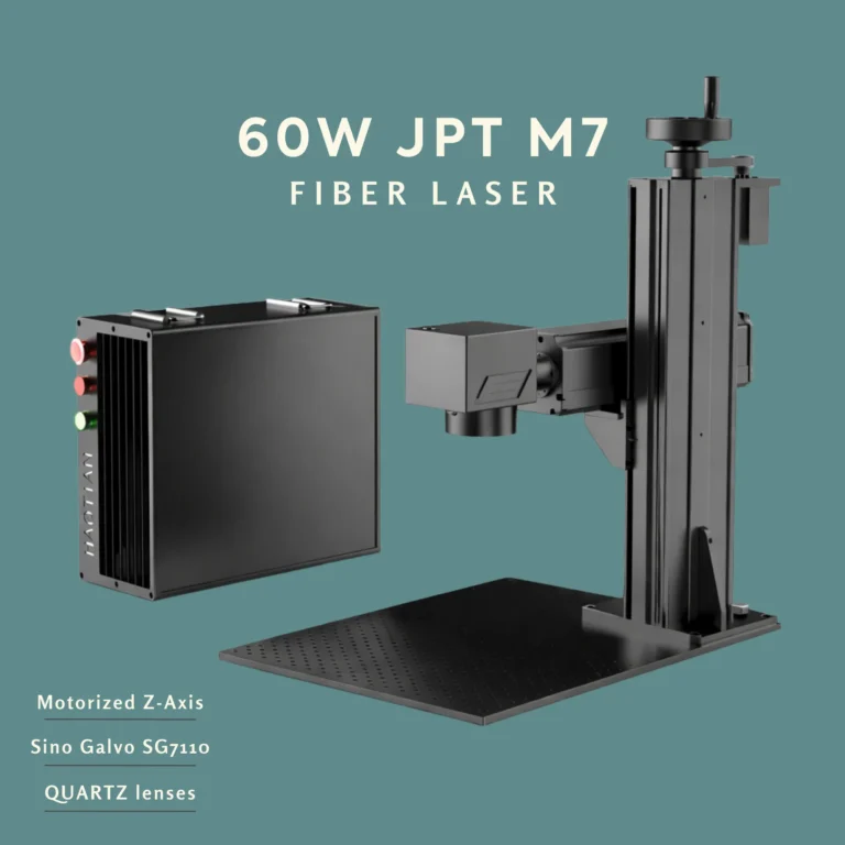 60W fiber laser marking machine for high-speed metal engraving.