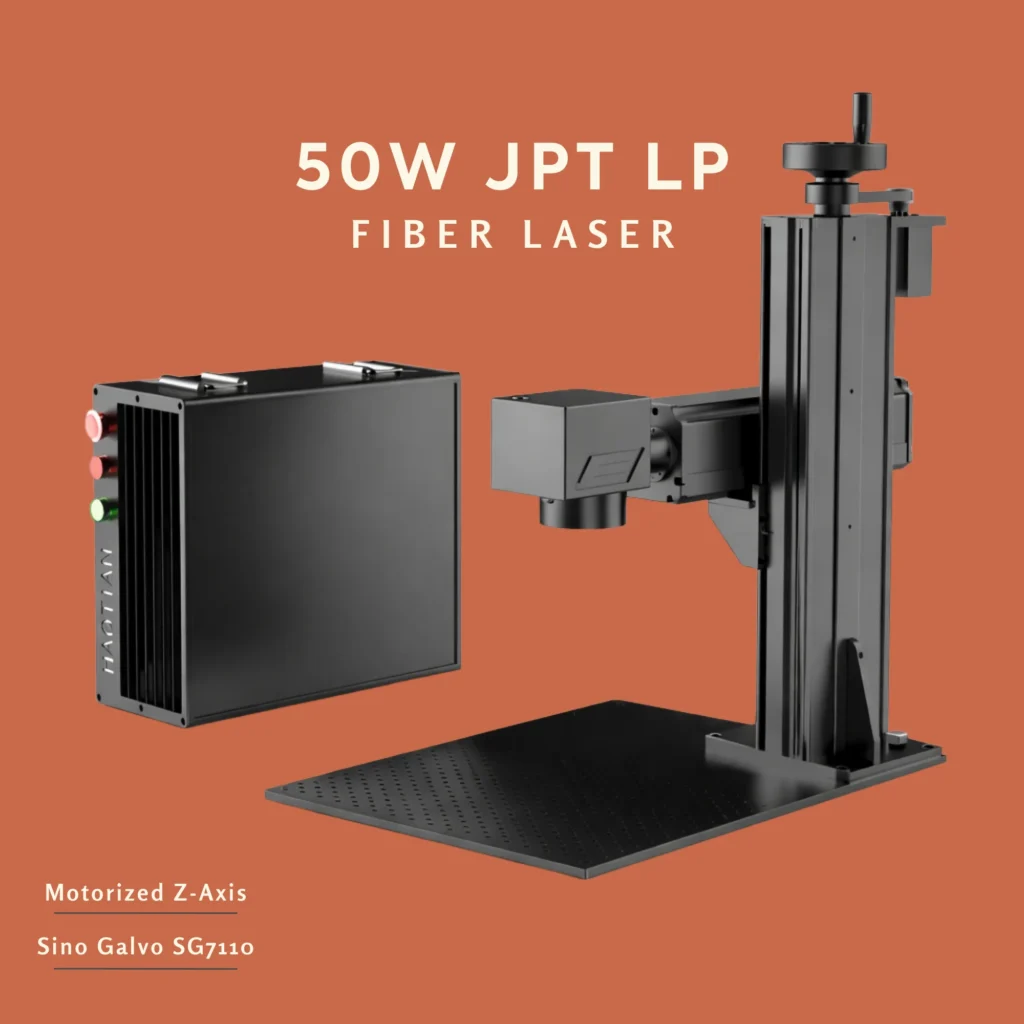 Permanent black laser marking on stainless steel achieved with a 50W JPT LP laser