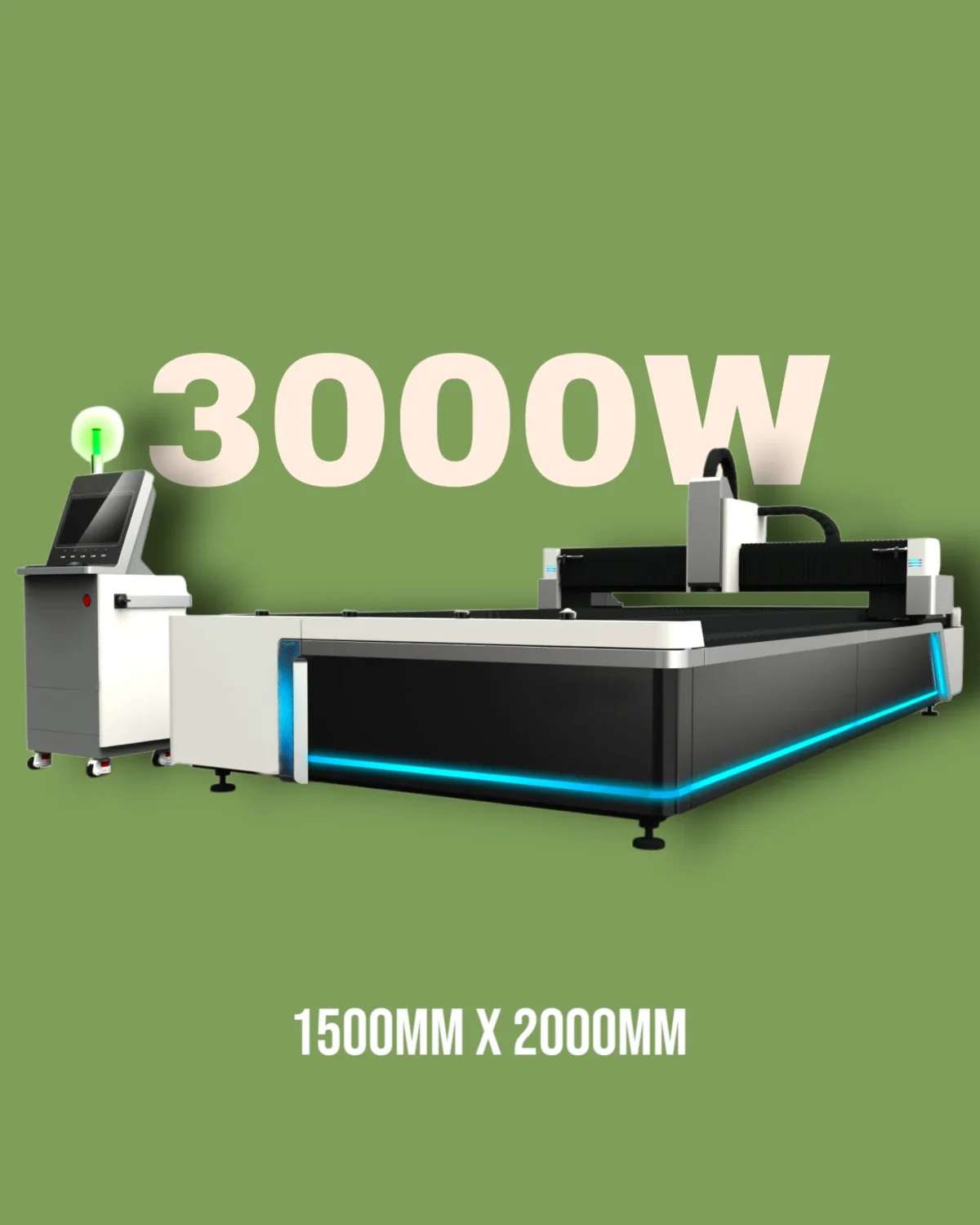 HT-F1530 3000W Fiber Laser Cutting Machine – High-Speed CNC Cutter for Thick Metal Sheets