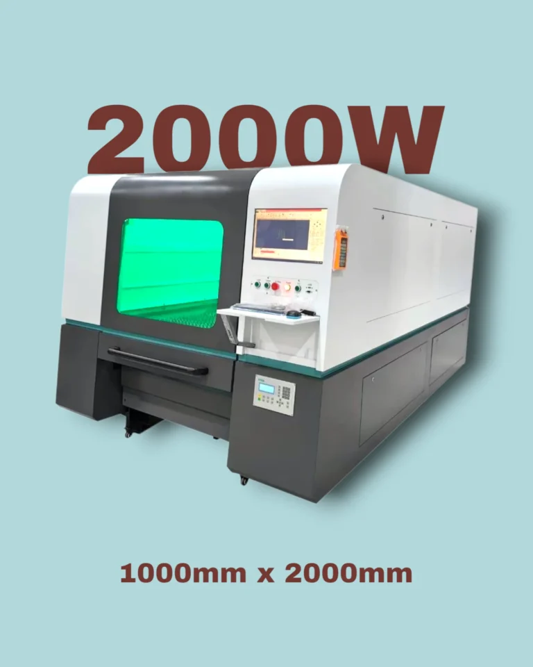 1000×2000mm CNC Fiber Laser Cutter – 2000W Power for Steel, Aluminum & Brass Sheets