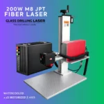 Precision laser drilling of small holes in glass using a high-power 200W JPT M8 MOPA fiber laser