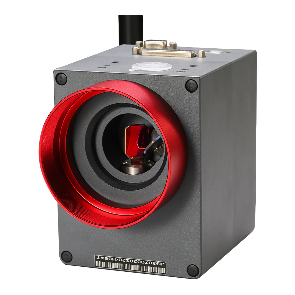 G3 Pro galvo head with motorized Z-axis for 2.5D fiber laser engraving on curved surfaces