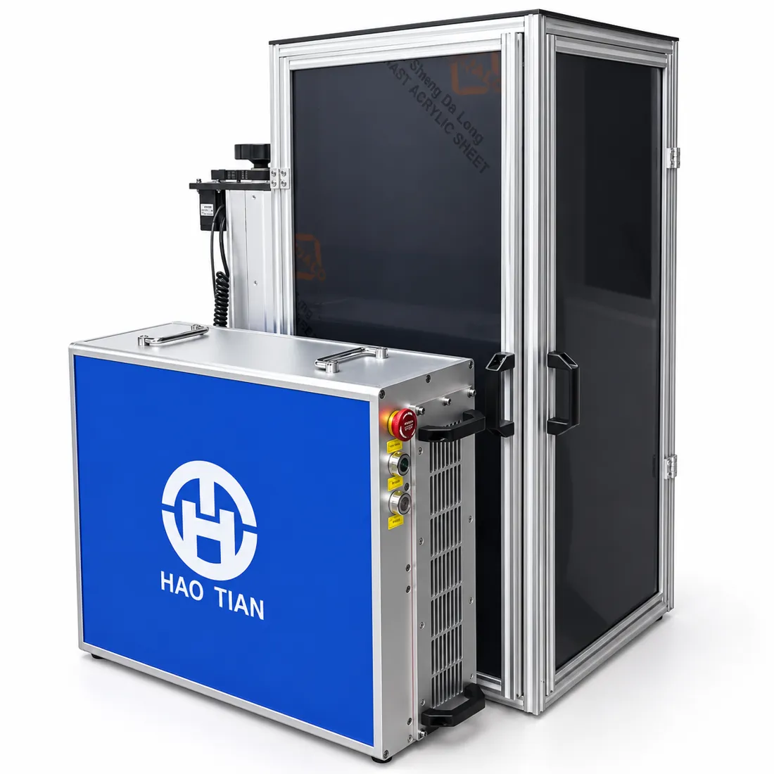 Haotian fiber laser with full safety cabinet and blue source housing